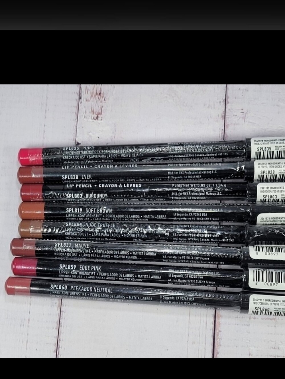 Nyx 8 Piece Slim Lip Pencil Lip Liner Bundle NEW! - Picture 4 of 10